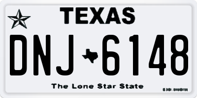 TX license plate DNJ6148