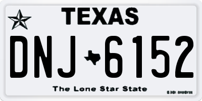 TX license plate DNJ6152