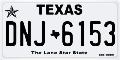 TX license plate DNJ6153