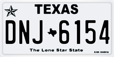 TX license plate DNJ6154
