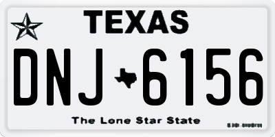 TX license plate DNJ6156