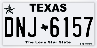 TX license plate DNJ6157