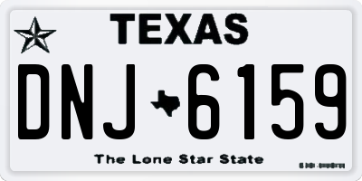 TX license plate DNJ6159
