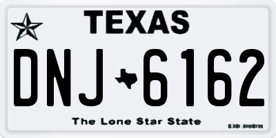 TX license plate DNJ6162