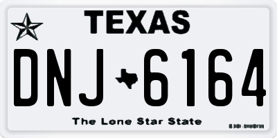 TX license plate DNJ6164