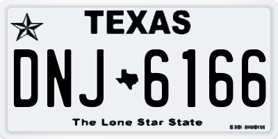 TX license plate DNJ6166