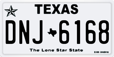 TX license plate DNJ6168