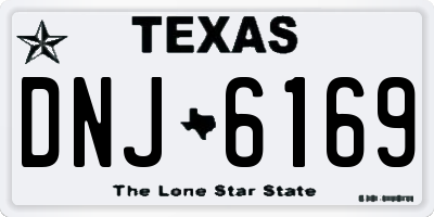 TX license plate DNJ6169
