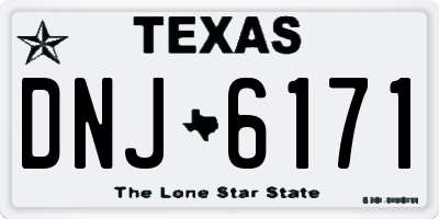 TX license plate DNJ6171