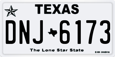 TX license plate DNJ6173