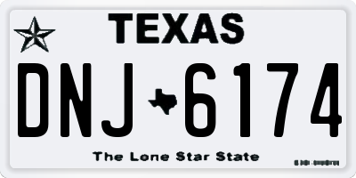 TX license plate DNJ6174