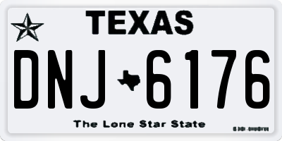 TX license plate DNJ6176