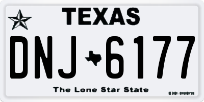 TX license plate DNJ6177