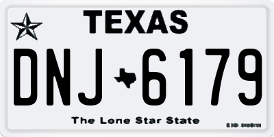 TX license plate DNJ6179