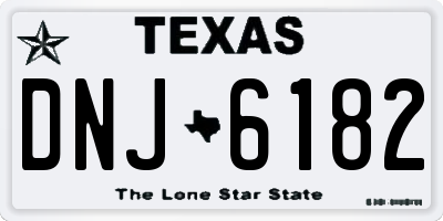 TX license plate DNJ6182