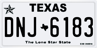 TX license plate DNJ6183