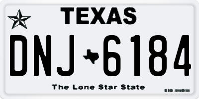 TX license plate DNJ6184