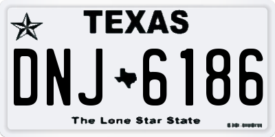 TX license plate DNJ6186
