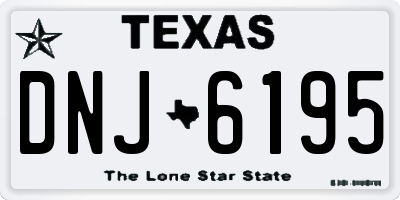 TX license plate DNJ6195
