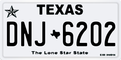 TX license plate DNJ6202