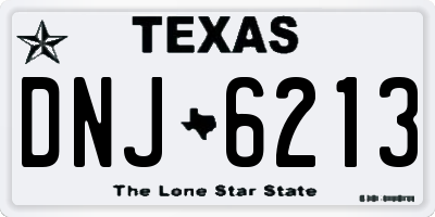 TX license plate DNJ6213