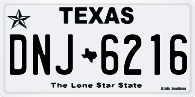 TX license plate DNJ6216