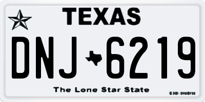 TX license plate DNJ6219