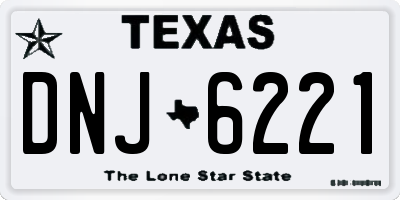 TX license plate DNJ6221