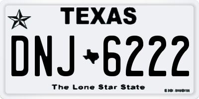 TX license plate DNJ6222