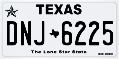 TX license plate DNJ6225