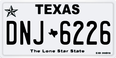 TX license plate DNJ6226
