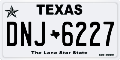 TX license plate DNJ6227