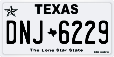 TX license plate DNJ6229