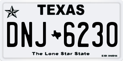 TX license plate DNJ6230