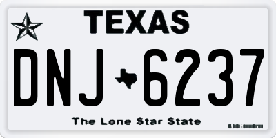 TX license plate DNJ6237