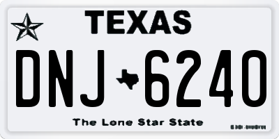 TX license plate DNJ6240