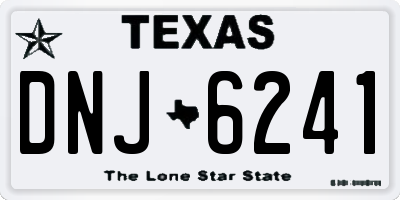 TX license plate DNJ6241