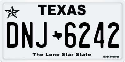 TX license plate DNJ6242