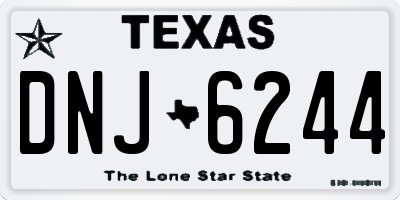 TX license plate DNJ6244