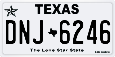 TX license plate DNJ6246