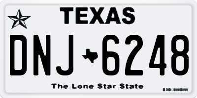 TX license plate DNJ6248