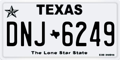 TX license plate DNJ6249