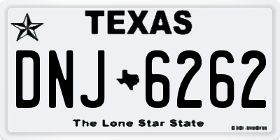 TX license plate DNJ6262