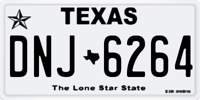 TX license plate DNJ6264