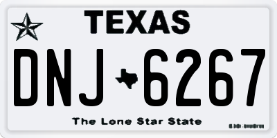 TX license plate DNJ6267