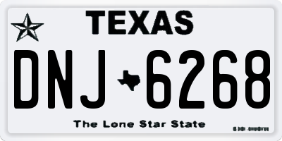 TX license plate DNJ6268