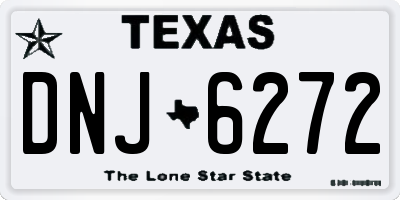 TX license plate DNJ6272