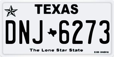 TX license plate DNJ6273