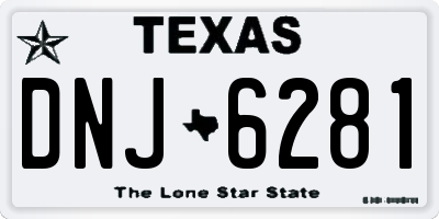 TX license plate DNJ6281