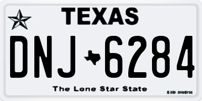 TX license plate DNJ6284